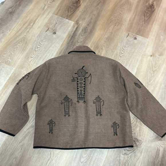 Gorgeous Venus Imports Cotton Tribal Button Down Jacket Medium - Picture 6 of 7